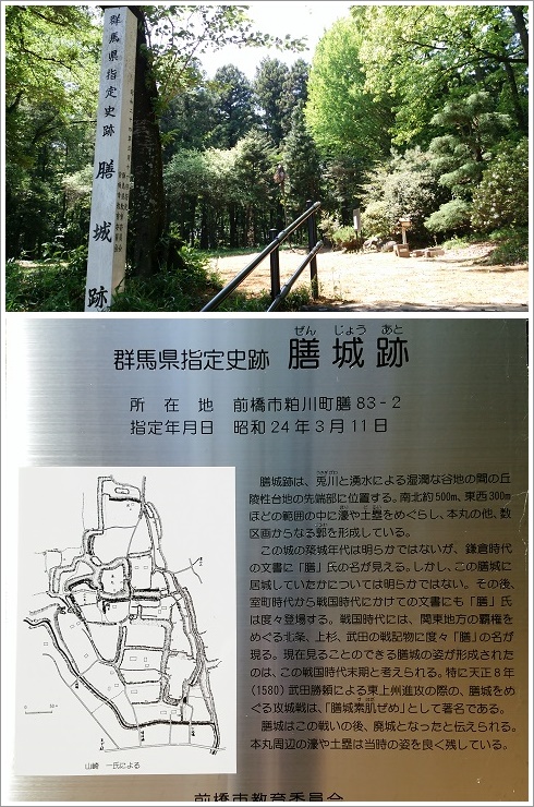群馬県指定史跡 膳城跡